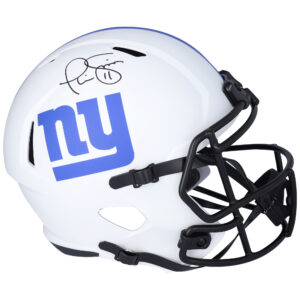 Von Phil Simms signierter Riddell Lunar Speed-Replika-Helm der New York Giants