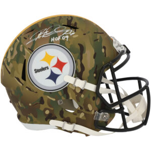 Rod Woodson Pittsburgh Steelers signierter Riddell Camo Alternate Speed ​​Replica-Helm mit „HOF 09“-Aufschrift