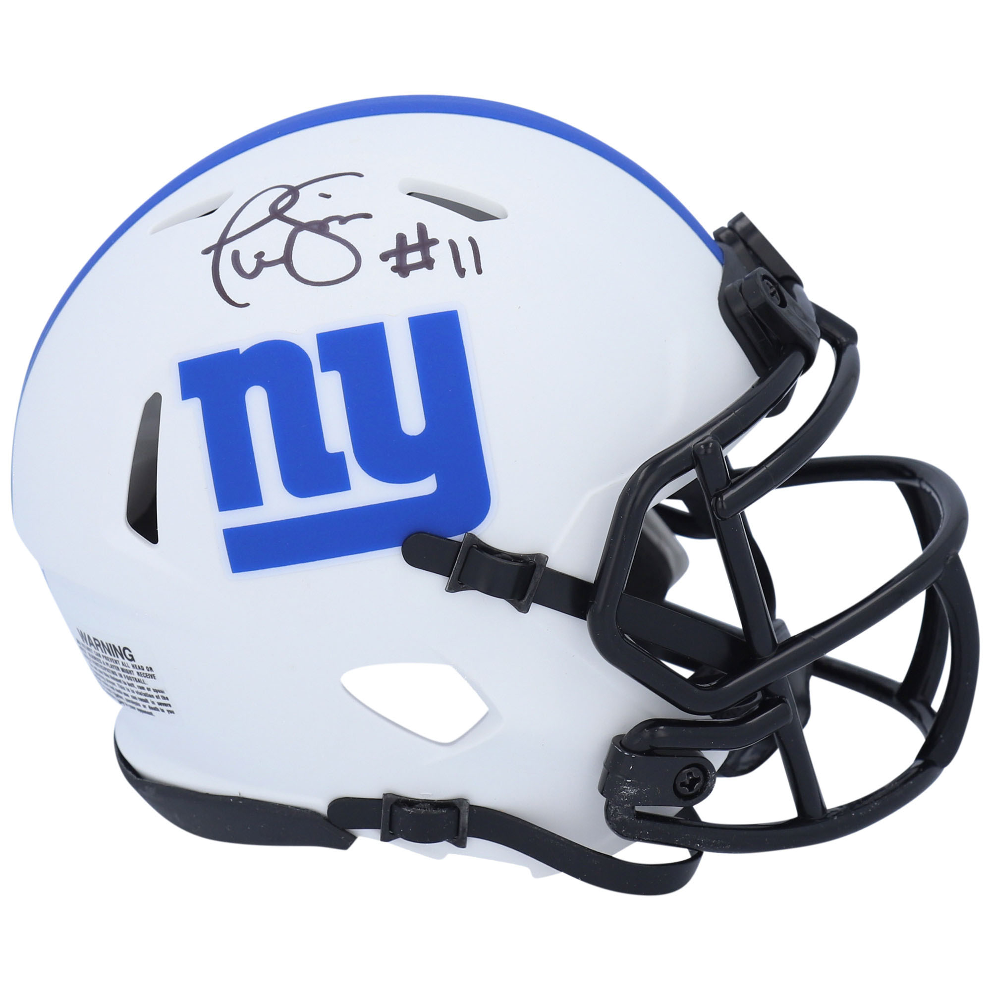 Von Phil Simms, New York Giants, signierter Riddell Lunar Speed ​​Mini-Helm
