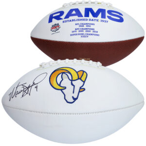 Matthew Stafford Los Angeles Rams signierter weißer Panel-Football