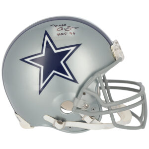 Von Mel Renfro, Dallas Cowboys, signierter Riddell VSR4-Helm mit „HOF 96“-Aufschrift