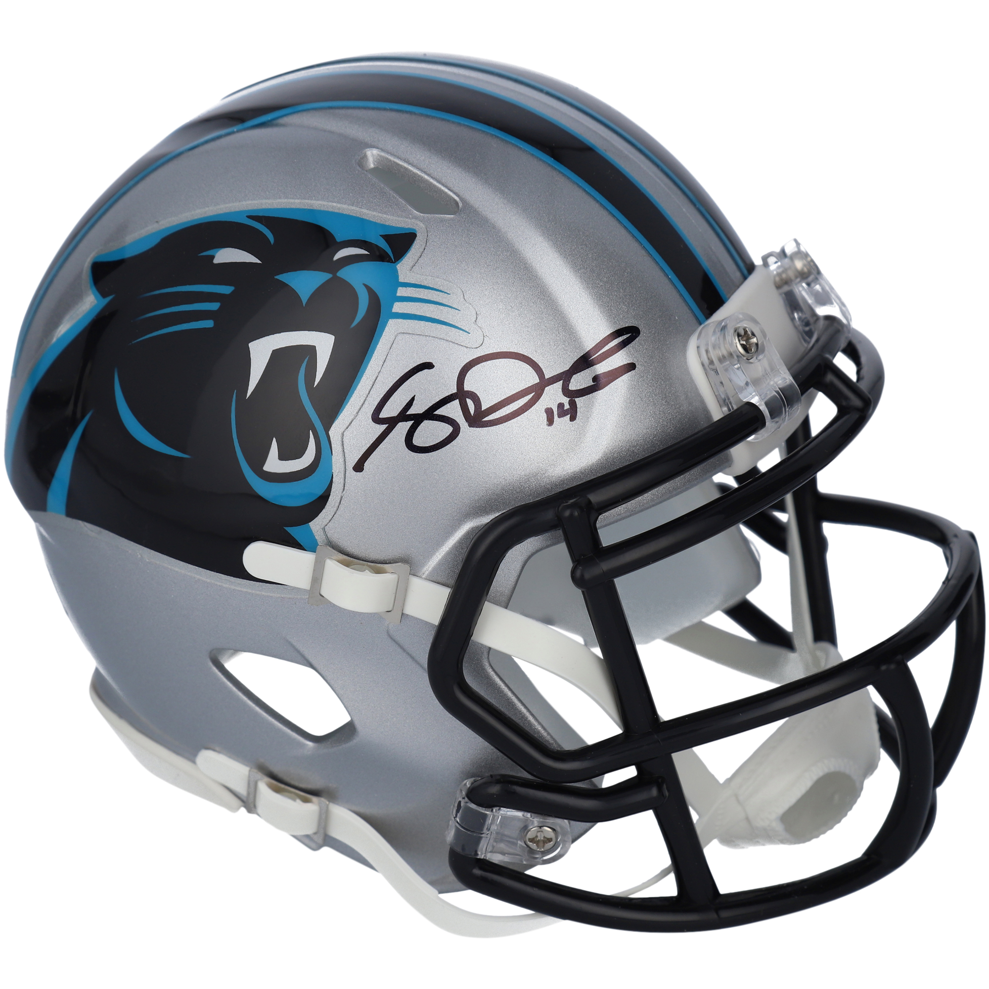 Sam Darnold Carolina Panthers signierter Riddell Speed ​​Mini-Helm