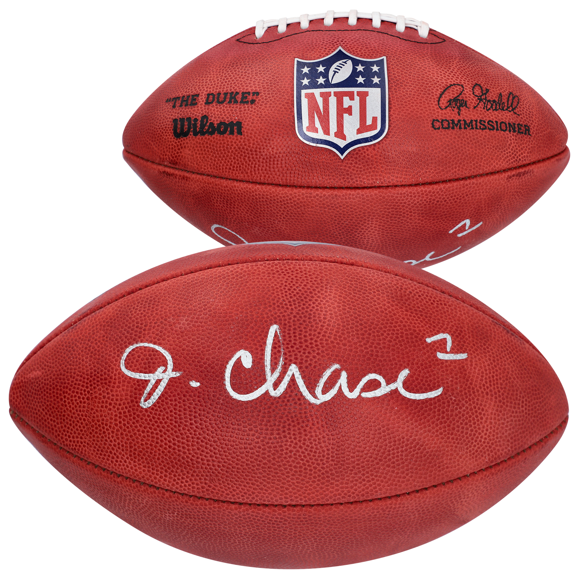 Ja’Marr Chase Cincinnati Bengals signierter Wilson Duke Profi-Football in Farbe