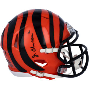 Ja’Marr Chase Cincinnati Bengals signierter Riddell Speed ​​Mini-Helm