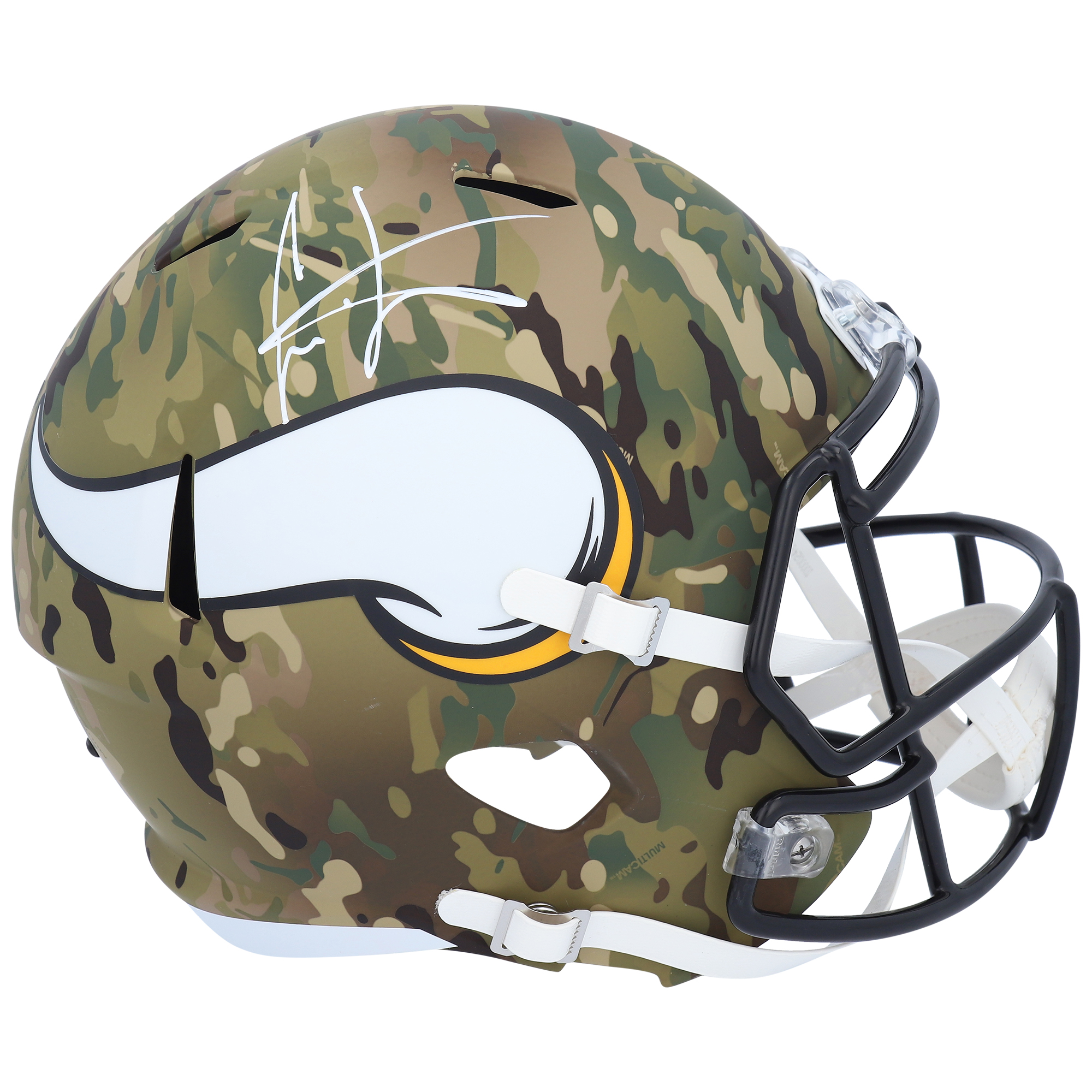 Cris Carter Minnesota Vikings signierter Riddell Camo Alternate Speed ​​Replica-Helm