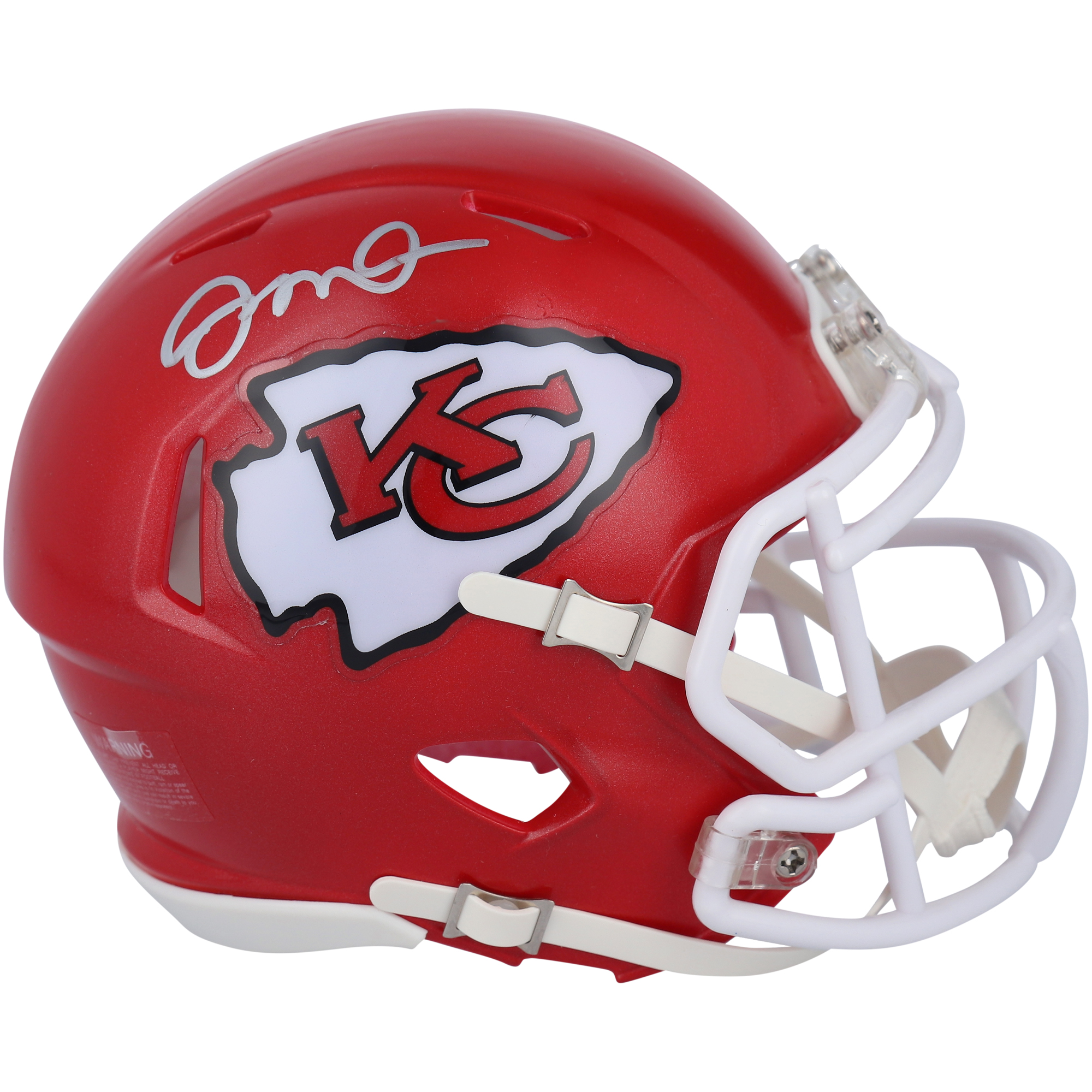 Signierter Riddell Speed ​​Mini-Helm von Joe Montana (Kansas City Chiefs)