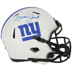 Daniel Jones, New York Giants, signierter Riddell Lunar Eclipse Alternate Speed ​​Replica-Helm