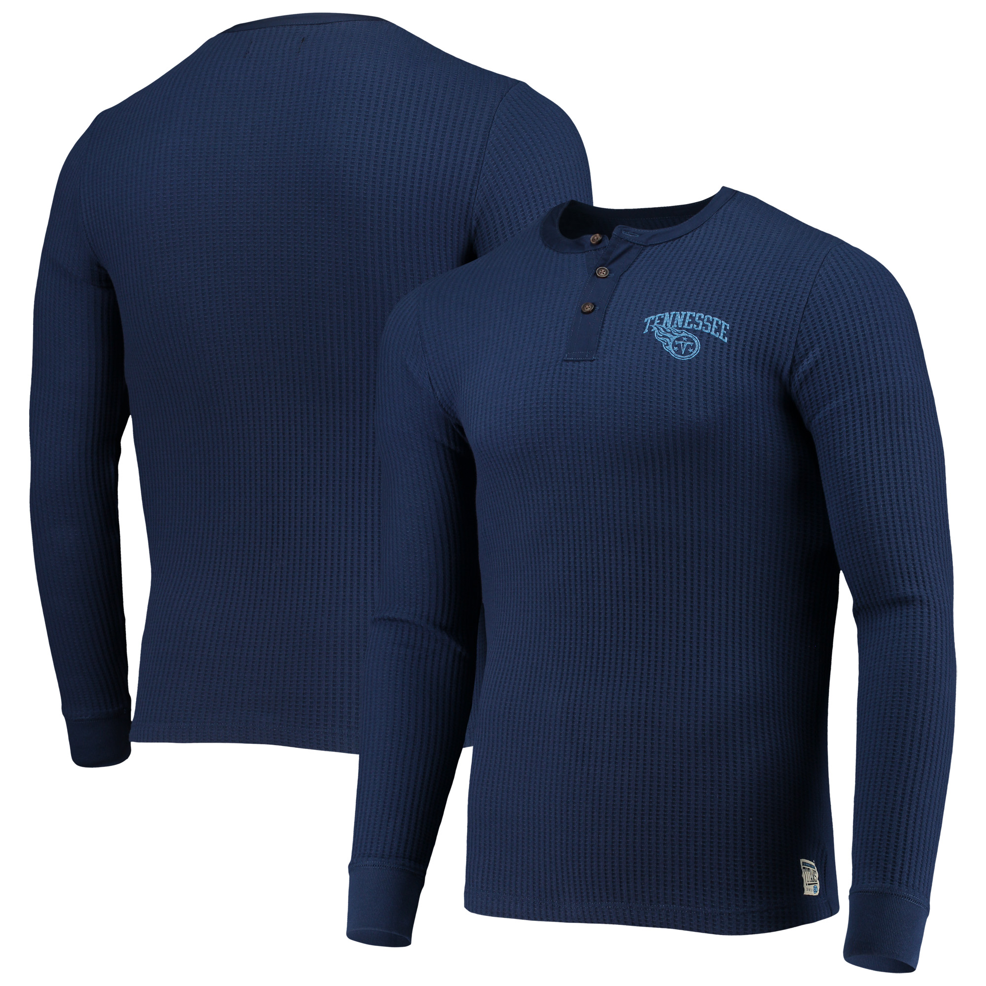 Tennessee Titans Thermo-Henley-Langarm-T-Shirt für Herren, Junk Food, Marineblau