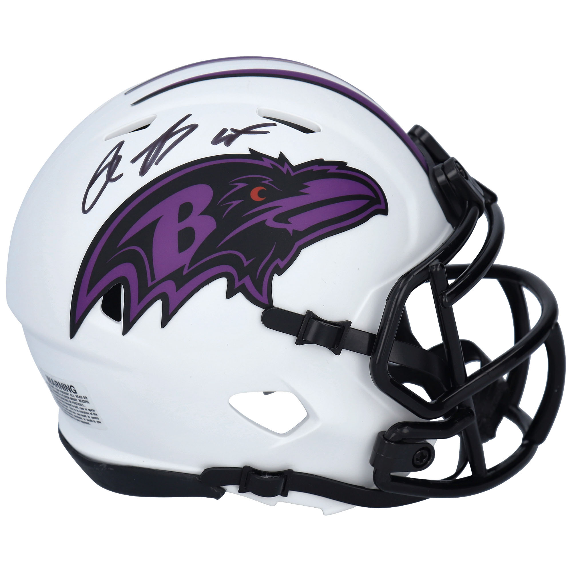 Rashod Bateman Baltimore Ravens signierter Riddell Lunar Eclipse Alternate Speed ​​Mini-Helm