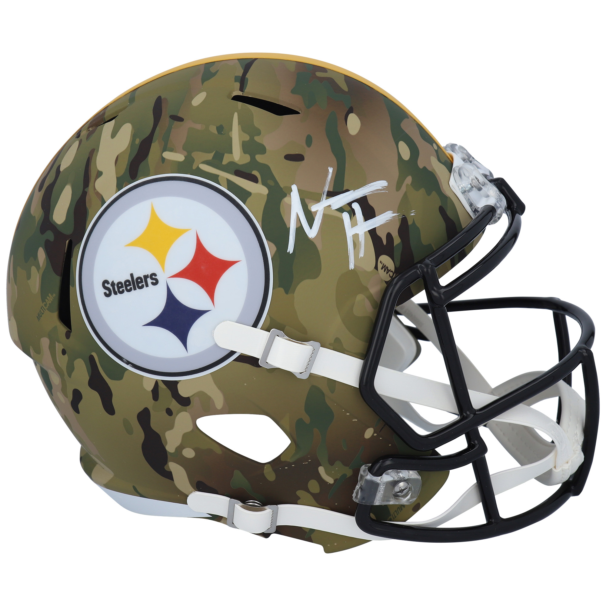 Von Najee Harris signierter Riddell Camo Alternate Speed ​​Replica-Helm der Pittsburgh Steelers