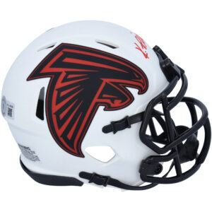 Kyle Pitts Atlanta Falcons signierter Riddell Lunar Eclipse Alternate Speed ​​Mini-Helm