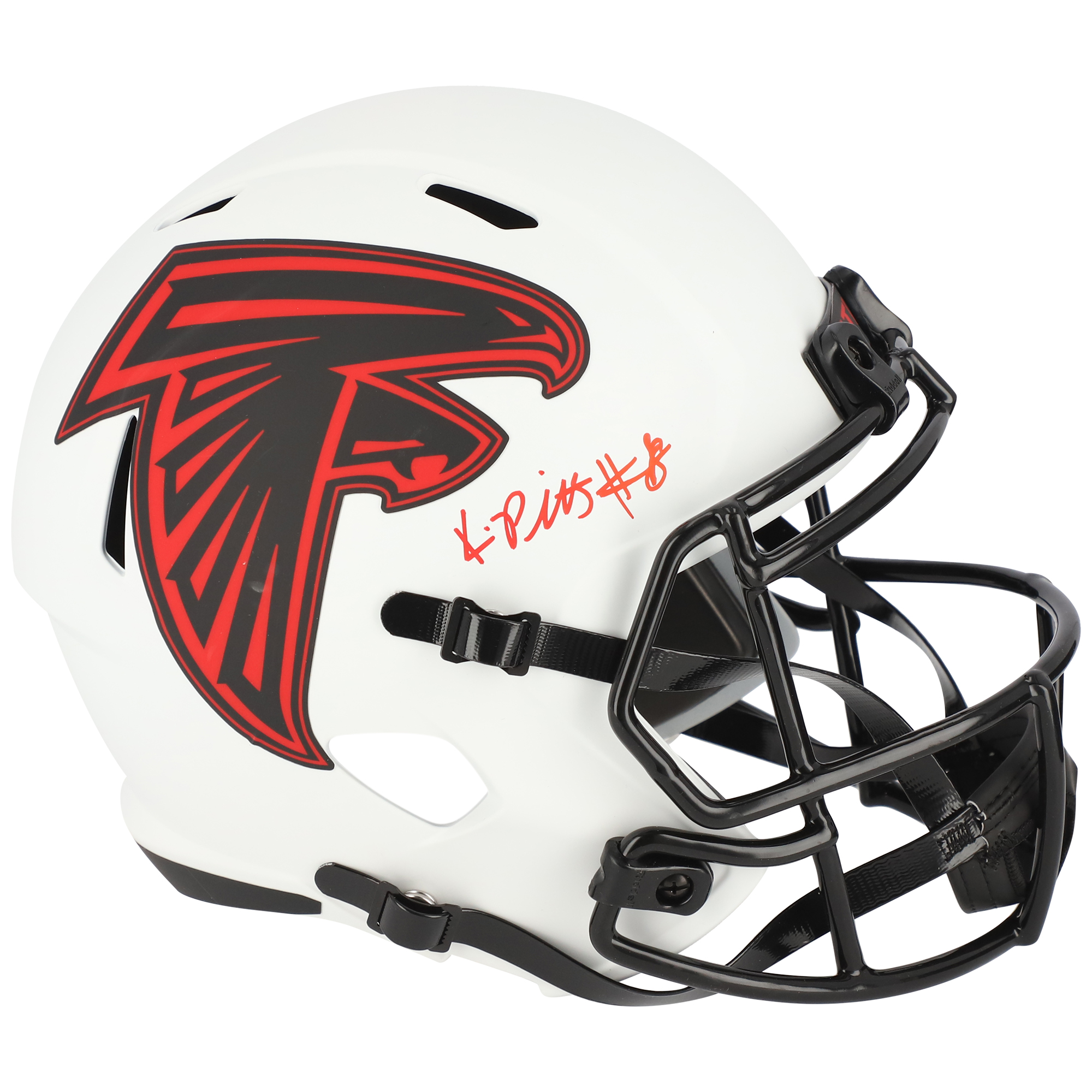 Kyle Pitts Atlanta Falcons signierter Riddell Lunar Eclipse Alternate Speed ​​Replica Helm