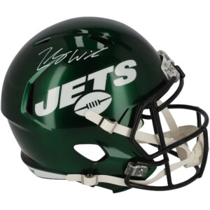 Von Zach Wilson signierter Riddell Speed-Replika-Helm der New York Jets