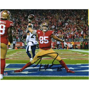 Signiertes 20 x 25 cm großes Touchdown-Spike-Foto von George Kittle von den San Francisco 49ers