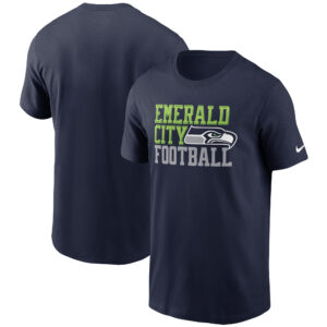 Herren-T-Shirt „Smaragd City“ der Nike College Navy Seattle Seahawks Hometown Collection