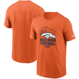 Nike Denver Broncos Hometown Collection 5280 T-Shirt für Herren in Orange