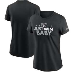 Schwarzes Nike T-Shirt für Damen aus der Las Vegas Raiders Hometown Collection