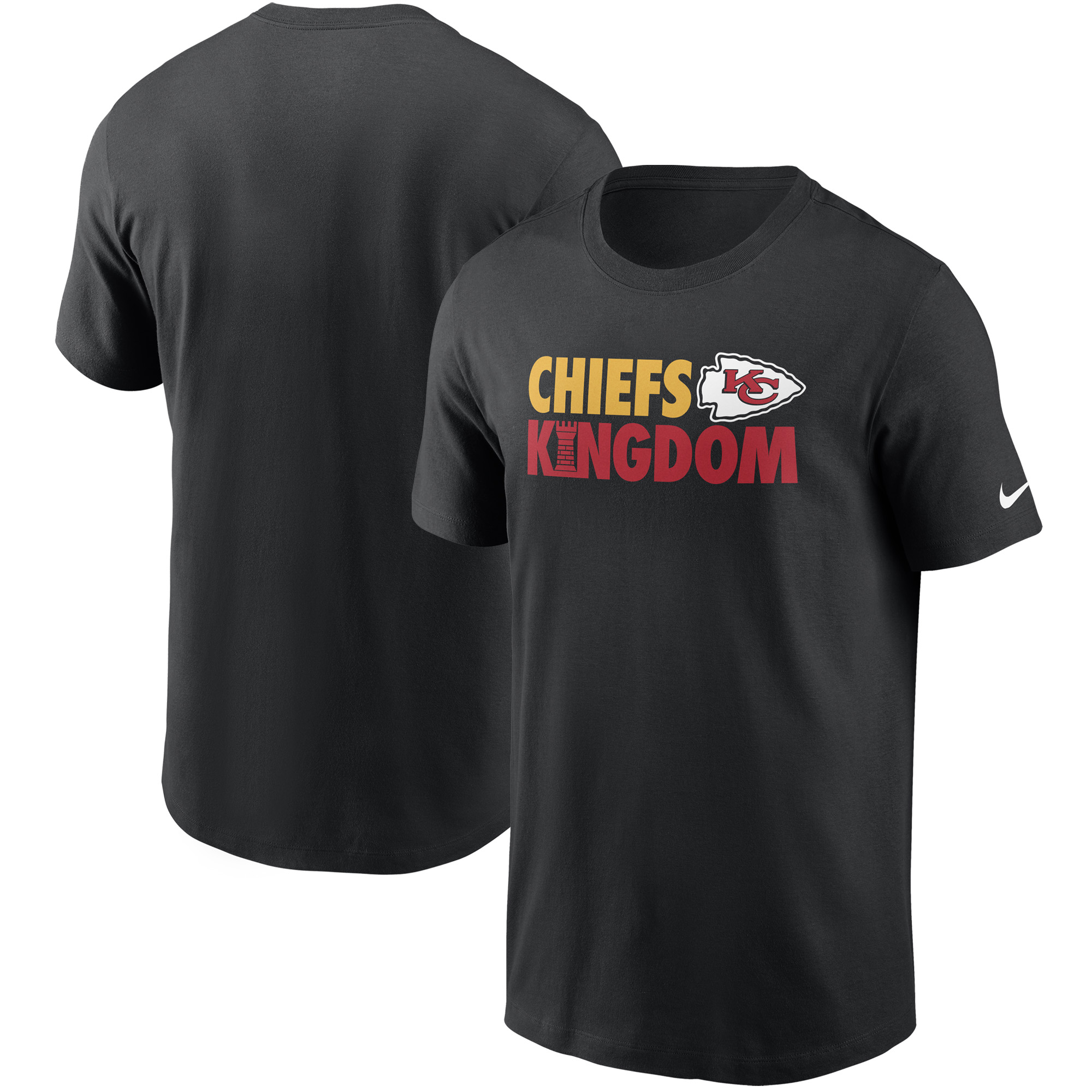 Nike Kansas City Chiefs Hometown Collection Schach-T-Shirt für Herren, schwarz