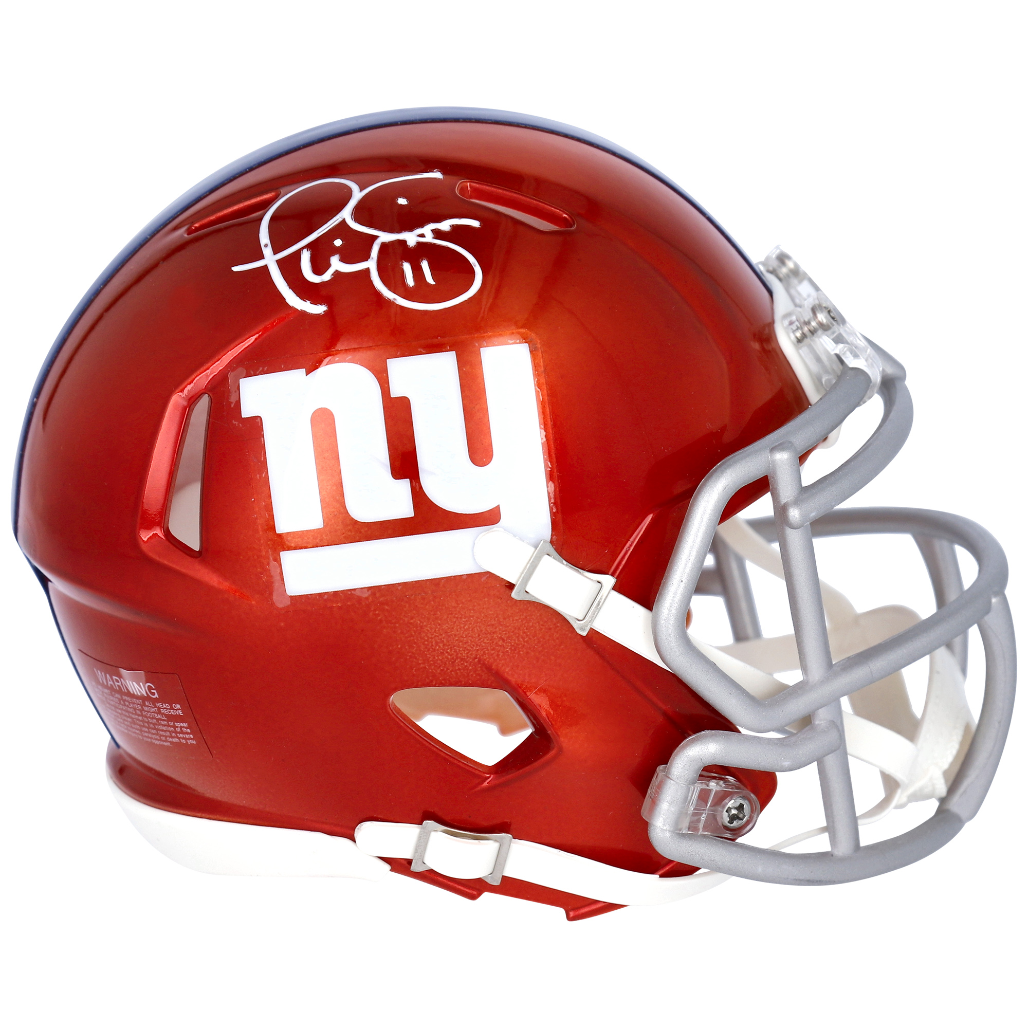 Von Phil Simms, New York Giants, signierter Riddell Flash Speed ​​Mini-Helm
