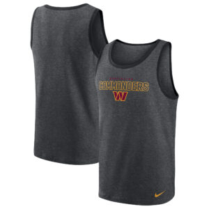 Nike Heathered Charcoal Washington Commanders Tri-Blend Tanktop für Herren