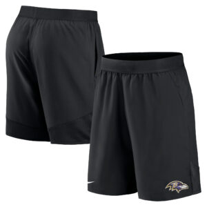 Nike Baltimore Ravens Stretch-Woven-Shorts für Herren in Schwarz