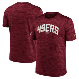 Nike Scarlet San Francisco 49ers Sideline Velocity Athletic Stack Performance T-Shirt für Herren