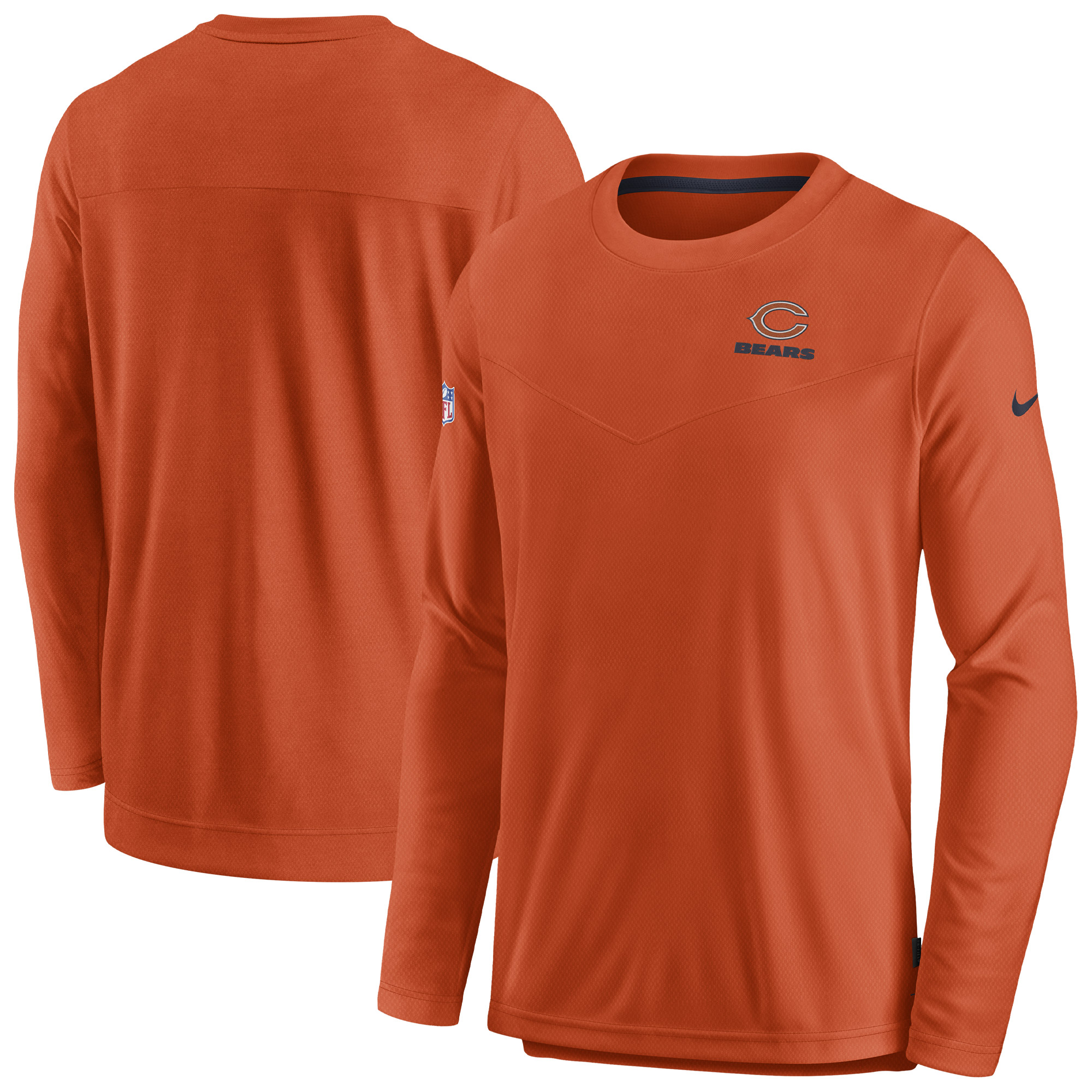 Nike Chicago Bears Sideline Lockup Performance-Pullover in Orange für Herren