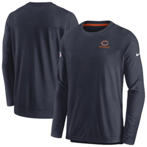 Nike Chicago Bears Sideline Lockup Performance Pullover-Sweatshirt für Herren in Marine