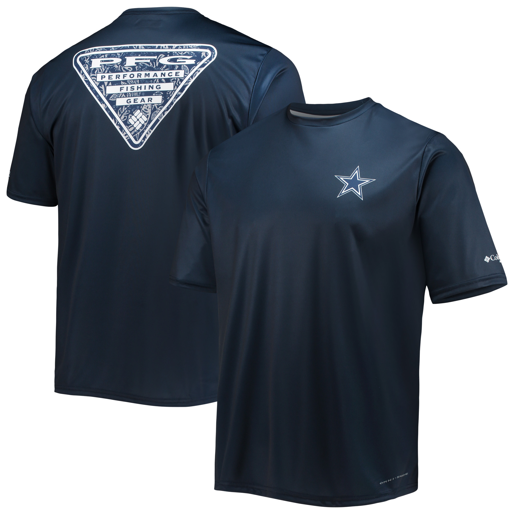 Columbia Dallas Cowboys Terminal Tackle Omni-Shade-T-Shirt für Herren, Marineblau