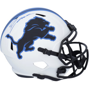 D’Andre Swift Detroit Lions signierter Riddell Lunar Eclipse Alternate Speed ​​Replica-Helm