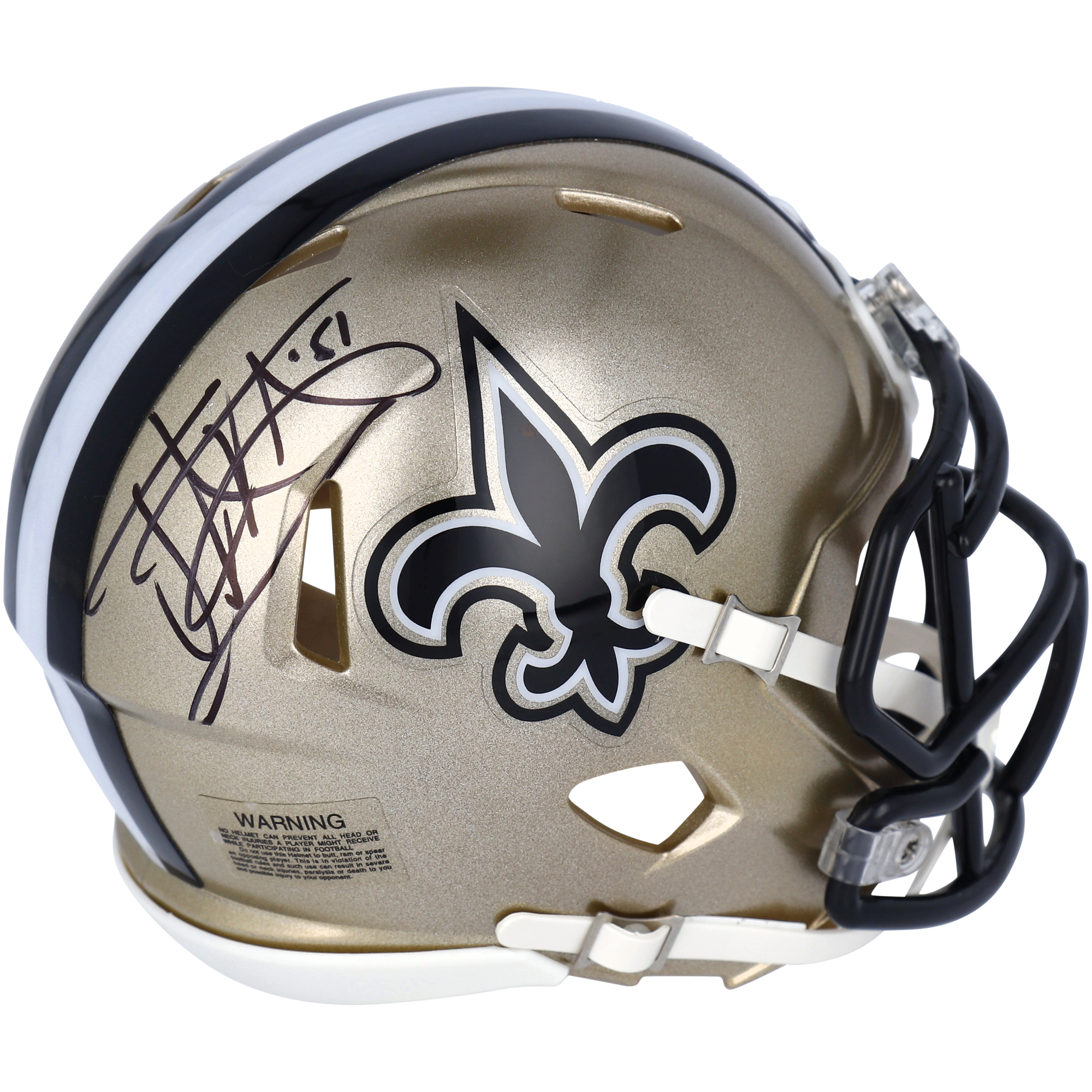 Jonathan Vilma New Orleans Saints signierter Riddell Speed ​​Mini-Helm