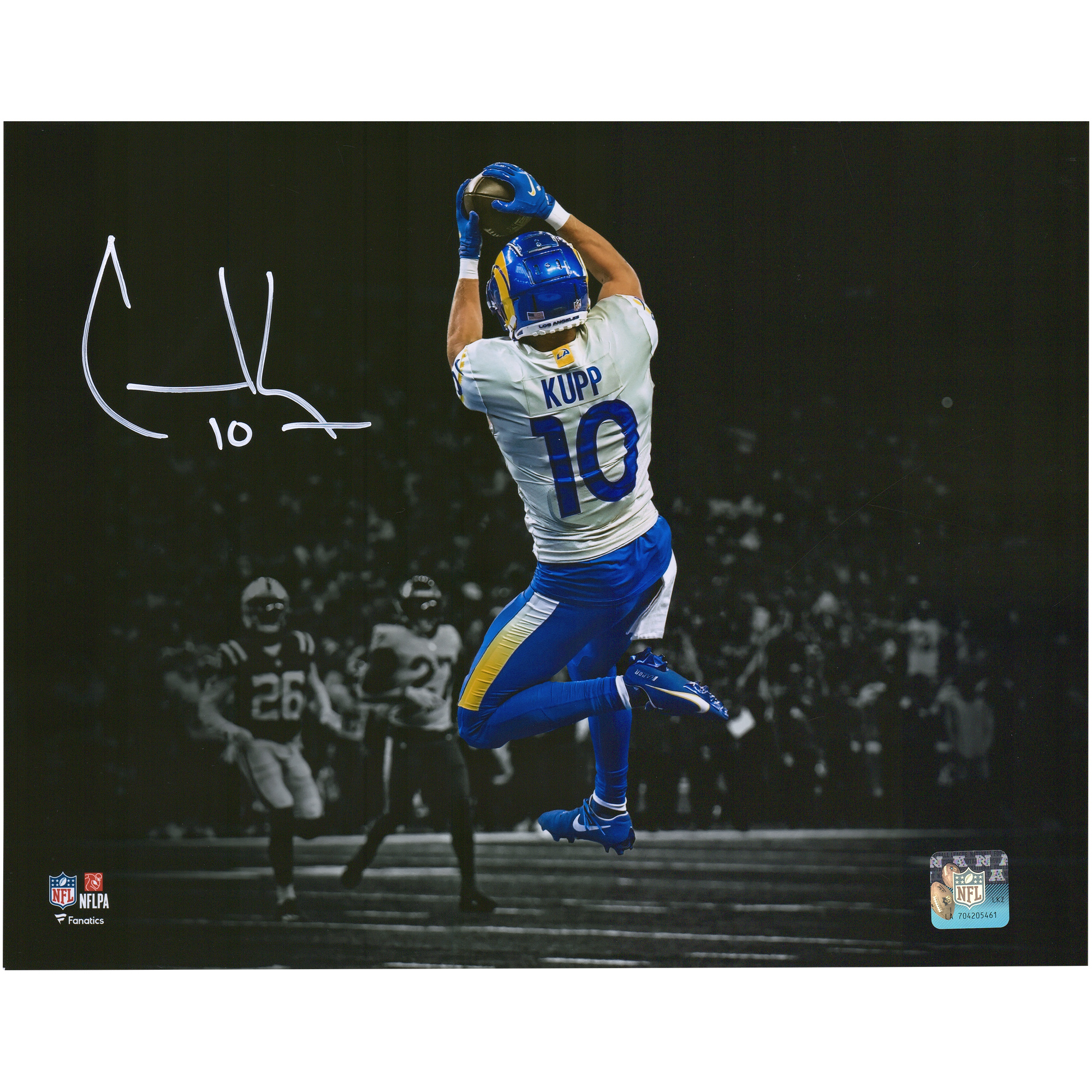 Cooper Kupp Los Angeles Rams signiertes 11 x 14 Zoll Catch Spotlight-Foto