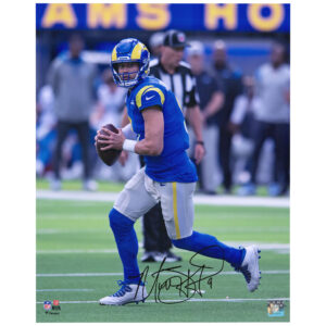 Matthew Stafford Los Angeles Rams signiertes 16“ x 20“ Rollout-Foto