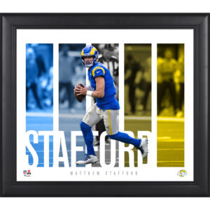 Matthew Stafford Los Angeles Rams Gerahmte 15“ x 17“ Spielerpanel-Collage