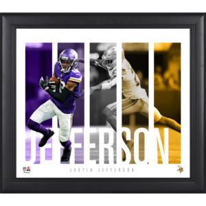 Justin Jefferson Minnesota Vikings Gerahmte 15“ x 17“ Spielerpanel-Collage