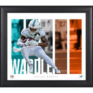 Jaylen Waddle Miami Dolphins Gerahmte 15“ x 17“ Spielerpanel-Collage