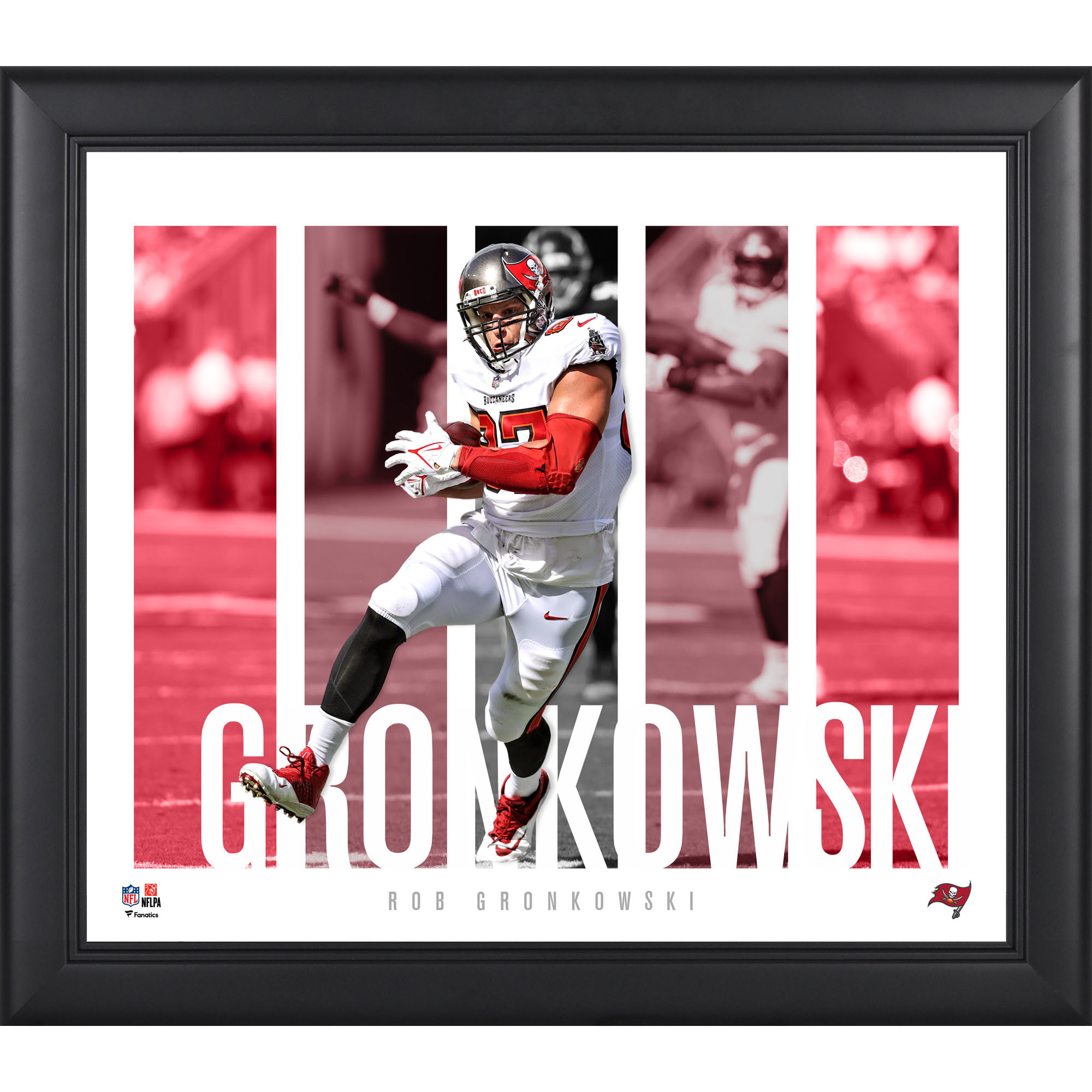 Rob Gronkowski, Tampa Bay Buccaneers, gerahmt, 15 x 17 Zoll, Spielerpanel-Collage