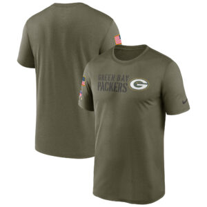 Nike Bay Packers Salute to Service Legend Team-T-Shirt für Herren in Olivgrün von Nike