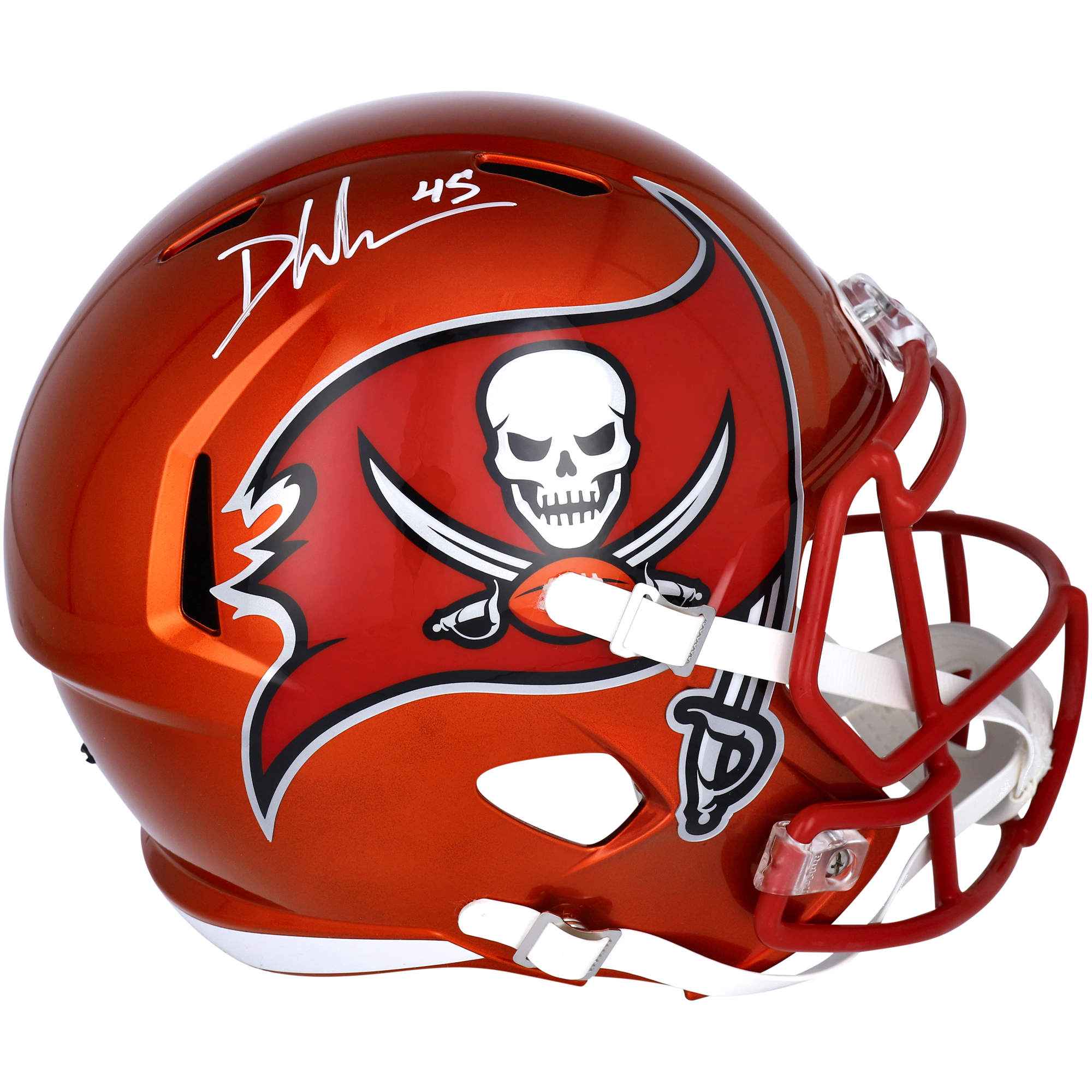 Devin White Tampa Bay Buccaneers signierter Riddell Flash Alternate Speed ​​Replica-Helm