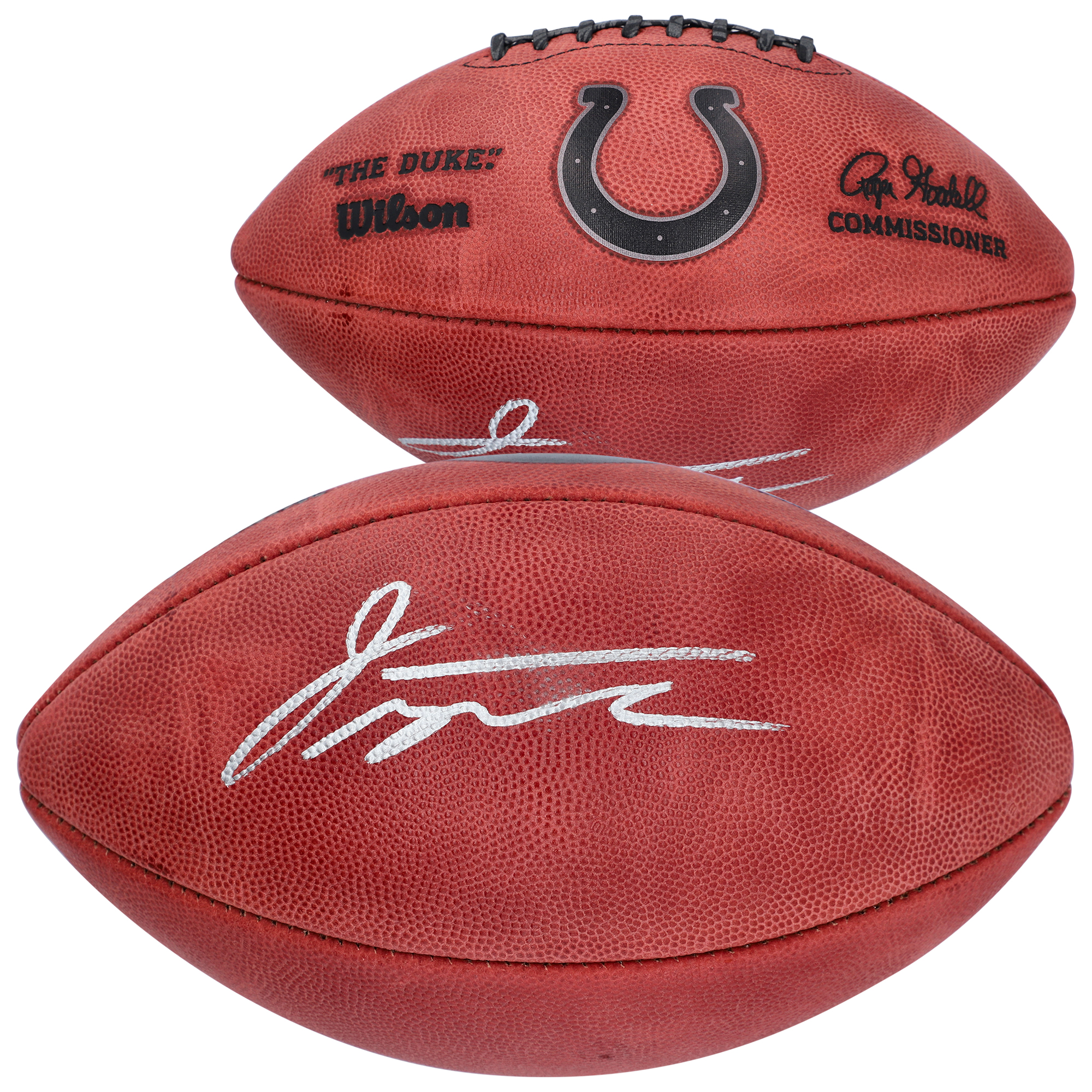 Jonathan Taylor, Indianapolis Colts, signierter Metallic Duke Pro Football