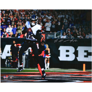 Autogrammfoto von Rashod Bateman, Baltimore Ravens, 16 x 20 Zoll, Touchdown vs. Bengals