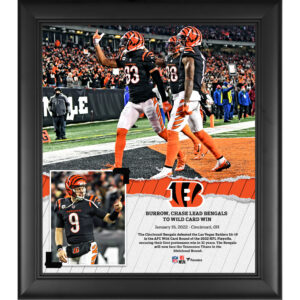 Joe Burrow Cincinnati Bengals gerahmt 15″ x 17″ 2022 Wildcard Win Collage