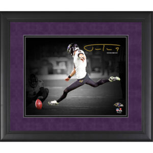 Justin Tucker Baltimore Ravens Faksimile Signatur gerahmt 11″ x 14″ Spotlight Foto