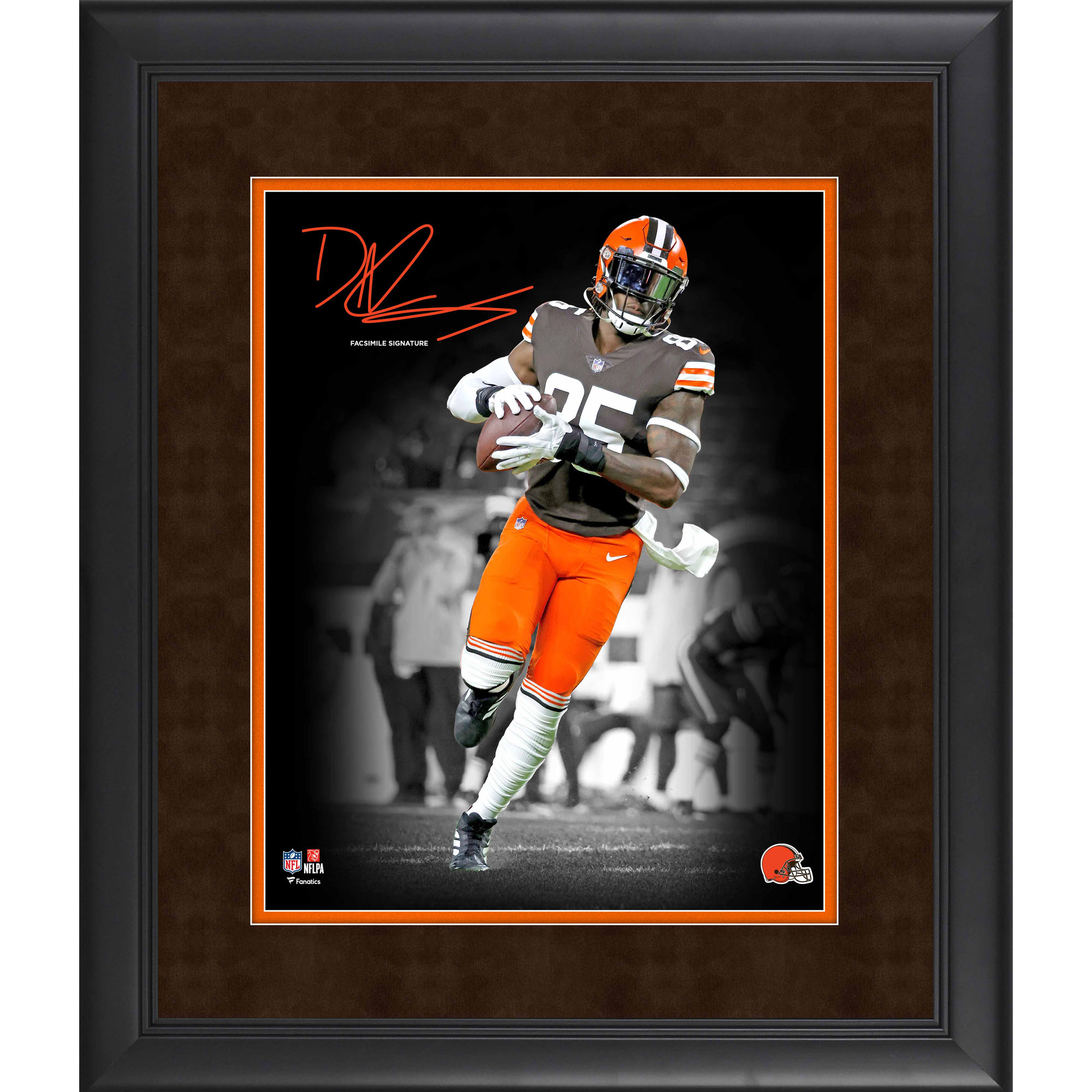 David Njoku Cleveland Browns Faksimile-Signatur gerahmtes Spotlight-Foto , 11 x 14 Zoll