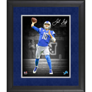 Jared Goff Detroit Lions Faksimile Signatur gerahmt 11″ x 14″ Spotlight Foto