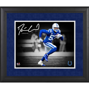 Shaquille Leonard Indianapolis Colts Faksimile Signatur gerahmt 11″ x 14″ Spotlight Foto