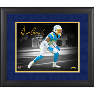 Asante Samuel Jr. Los Angeles Chargers Faksimile Signatur gerahmt 11″ x 14″ Spotlight Foto