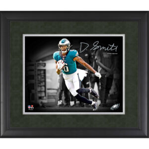 DeVonta Smith Philadelphia Eagles Faksimile Signatur gerahmt 11″ x 14″ Spotlight Foto