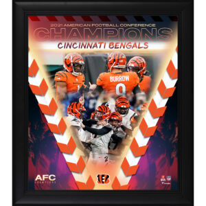 Cincinnati Bengals, gerahmt, 15 x 17 Zoll, 2021 AFC Champions Collage