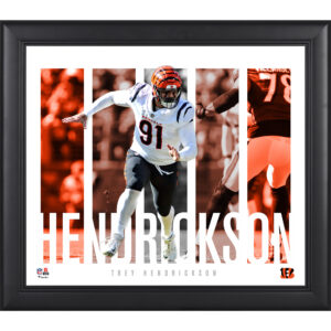 Trey Hendrickson Cincinnati Bengals Gerahmte 15″ x 17″ Spielerpanel-Collage